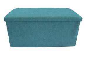 Repose-pieds Euforbia Turquoise - Textile - 38 x 38 x 76 cm