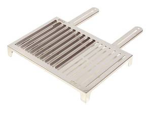 Grille Barbecue ABRASAME, Acier Inox. Gris - Métal - 50 x 6 x 57 cm