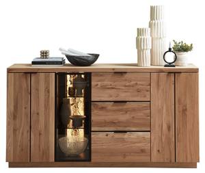 Sideboard Donia 3 mit LED Braun - Holz teilmassiv - 180 x 93 x 48 cm