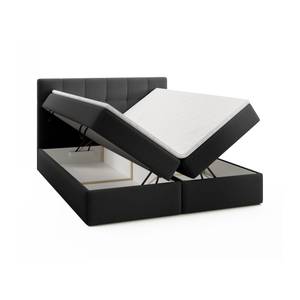 Boxspringbett Oreno Royal Schwarz - Breite: 144 cm