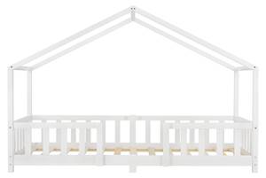 Kinderbett Treviolo mit Matratze Weiß - 96 x 138 x 207 cm