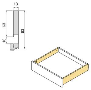 Schublade Vertex 3D 3185112 Weiß - Tiefe: 48 cm