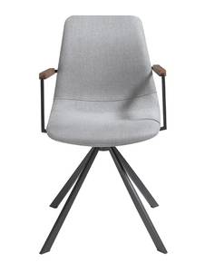 Chaise pivotante en tissu et  acier Gris - Textile - 50 x 85 x 62 cm