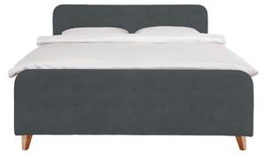 Nordic Box Boxspringbett TSV Dunkelgrau - Steingrau - Breite: 202 cm - H3