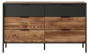 Kommode MILTON COD138 6D Braun - Holzwerkstoff - Kunststoff - 138 x 82 x 40 cm