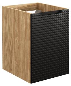 Table d'appoint LUXOR ST40 1D Noir - Bois manufacturé - Matière plastique - 40 x 57 x 46 cm