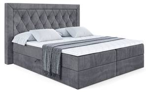 Boxspringbett NOEL Schiefergrau - Breite: 200 cm - H3