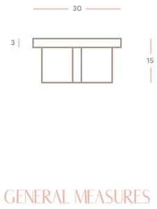 Hocker Mola Massivholz - Holzart/Dekor - 30 x 15 x 30 cm