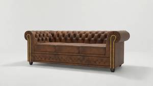 Sofa Ingrid 3-Sitzer Chesterfield Braun