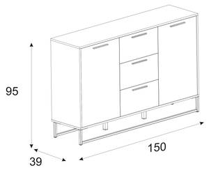 Kommode 1988BR Breite: 151 cm