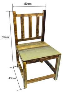 Stuhl JUNZCW05B-GROOT Braun - Massivholz - Holz teilmassiv - 50 x 85 x 45 cm