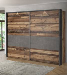 Schwebetürenschrank Cedric 92B mit LED Braun - Holzwerkstoff - 281 x 216 x 64 cm