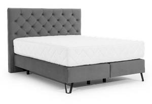 Boxspringbett BALIAN Silber / Grau - Silbergrau - Breite: 158 cm