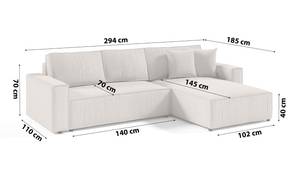 Ecksofa Bento L Form Couch Sofagarnitur Beige - Ecke davorstehend rechts