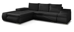 Ecksofa ONTARTO Schwarz - Ecke davorstehend links