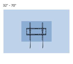 TV Wandhalterung für 32-70" Fernseher Schwarz - Metall - 6 x 42 x 45 cm