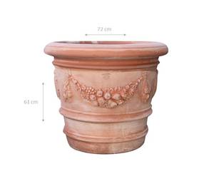 Vase 72x61cm-Terre Cuite Toscane 72 x 61 x 72 cm
