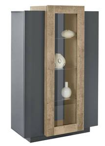 Vitrine Dfrutt Gris - Bois manufacturé - 80 x 121 x 38 cm