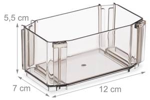 8-teiliges Schubladen Ordnungssystem Braun - Kunststoff - 12 x 6 x 7 cm