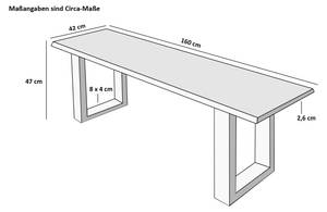 Sitzbank ESRA Breite: 160 cm - Silber