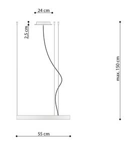 Kronleuchter Rio 4000K Weiß - 55 x 55 cm - Metall