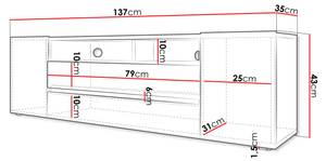 TV-Lowboard Sound mit LED Weiß