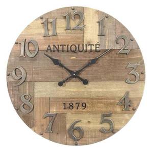 Horloge en bois Antiquité Bois massif - 76 x 76 x 76 cm