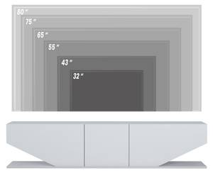 Fernsehschrank Acru Weiß - Holzwerkstoff - 30 x 40 x 180 cm