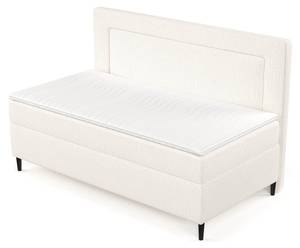 Boxspringbett Alba Creme - H2 - Tiefe: 88 cm