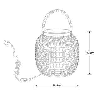 Dekorative Tischleuchte Safiya Gris