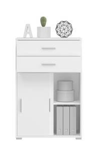 Armoire de bureau Mover Blanc - En partie en bois massif - 68 x 107 x 40 cm