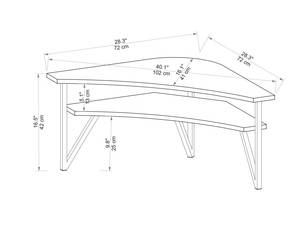 Lotte Corner TV-Lowboard Braun - Holzwerkstoff - 102 x 42 x 41 cm