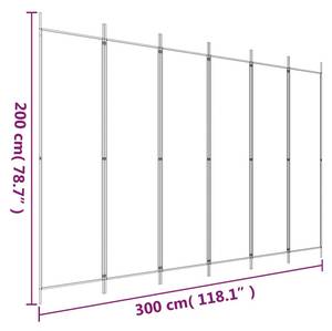 Raumteiler 3015997-4 (6-teilig) Weiß