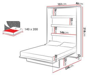 Schrankbett Bed Concept BC-01 Hochglanz Weiß