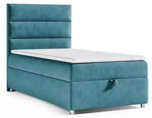 BOXSPRINGBETT mit Bettkasten Trinity K4 Hellblau - Tiefe: 100 cm