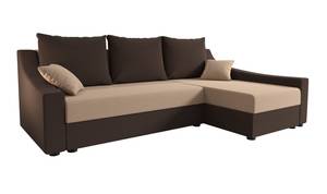 Ecksofa ONTARI Beige - Braun - Ecke davorstehend rechts