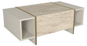 Couchtische in Granit Optik Beige - Holzwerkstoff - 104 x 37 x 60 cm