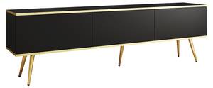 TV-Lowboard Praia Schwarz - Gold