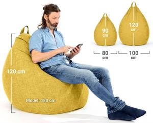 Indoor Sitzsack "Home Linen" - 200 Liter Gelb