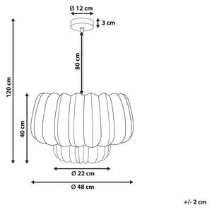 Lampe suspension SAISI Beige - Papier - 48 x 120 x 48 cm