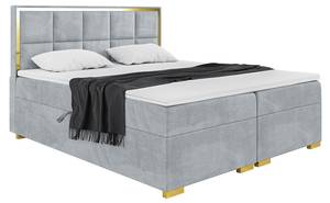 Boxspringbett Dani Gold Hellgrau - 140 x 214 cm - H3