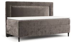 Boxspringbett Alba Braun - H3 - Tiefe: 98 cm