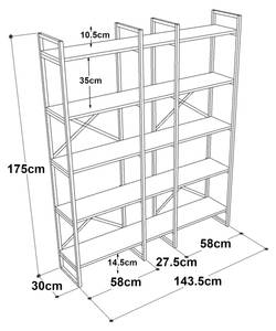 Étagère autoportante Vesanto Largeur : 144 cm