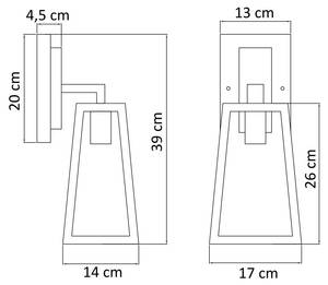 Wandleuchte - Sirel Metall - 39 x 39 x 39 cm