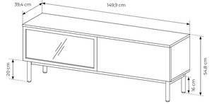 RTV-Schrank LANGO Breite: 150 cm