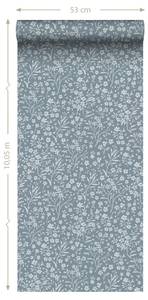 Tapete Blumen 7470 Blau