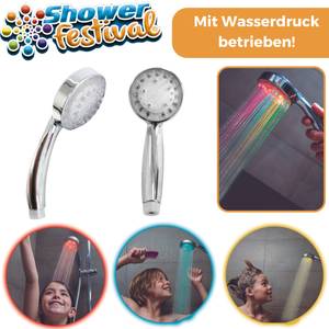 LED Duschbrause Shower Festival Silber - Kunststoff - 9 x 22 x 5 cm