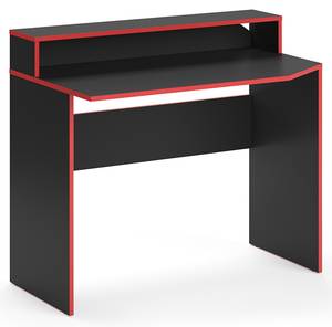Computertisch Kron Schwarz/Rot lang 100 x 60 cm