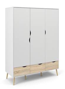 Kleiderschrank Napoli Weiß - Holz teilmassiv - 147 x 200 x 58 cm
