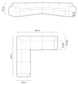 Ecksofa ERIN 4 Sitzplätze Grün